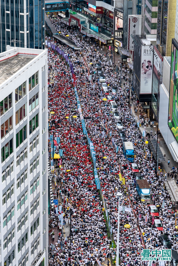 2019年6月9日反送中大遊行，有103萬港人上街。（圖片來源：周秀文/看中國）