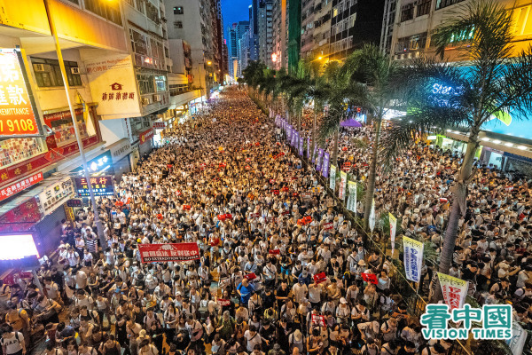 2019年6月9日反送中大游行，有103万港人上街。（图片来源：周秀文/看中国）