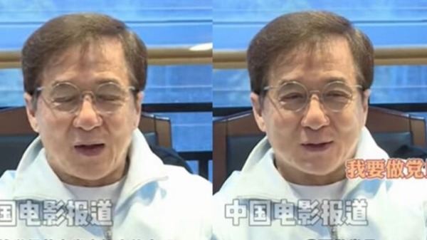 香港艺人成龙日前在北京向中共表忠心，称“我要做党员！”网友嘲讽他“挺谁谁死”。（图片来源：视频截图）