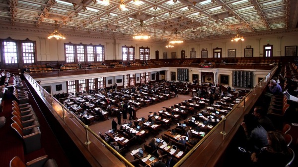 美國德克薩斯州議會大廈裡的眾議院。