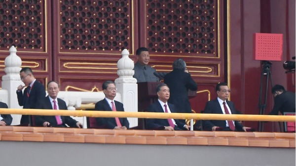 2021年7月1日，中共领导人习近平在天安门发表讲话。（图片来源：WANG ZHAO/AFP via Getty Images）