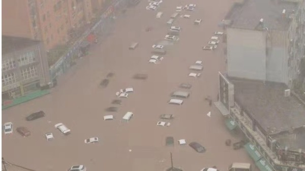 河南洪災遍地（圖片來源：網路截圖）