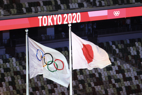 图为2021年7月23日，日本2020东京奥运开幕。（图片来源：中央社记者吴家升摄影）