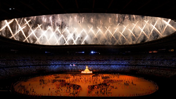 2021年7月23日，東京夏季奧運會舉行開幕式。（圖片來源：Fred Lee/Getty Images）