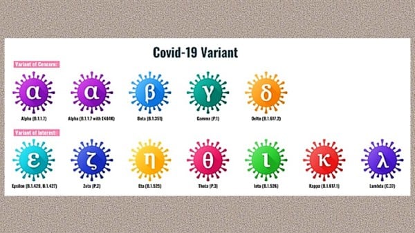 中共病毒家族 COVID-19 delta 病毒 beta lambda