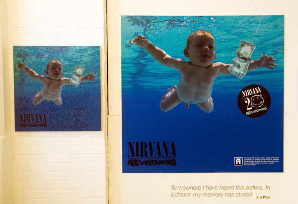 1990年代美國搖滾超脫樂團（Nirvana）經典專輯《Nevermind》封面上的小嬰兒