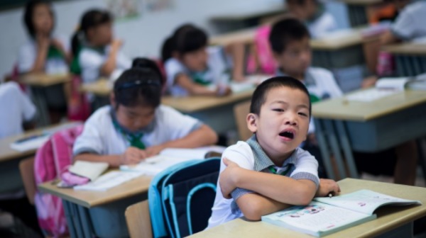 中国小学生（图片来源：Getty Images）