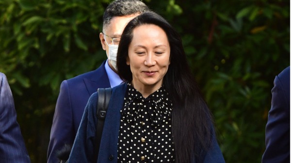 20201年9月24日，华为首席财务官孟晚舟离开温哥华豪宅前往卑诗省法院出席引渡聆讯。